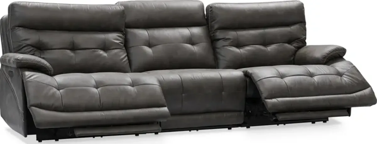 Beckett 3-Piece Dual-Power Reclining Sofa with 2 Reclining Seats - Charcoal