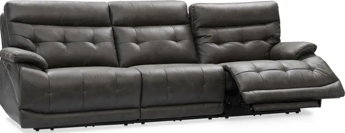 Beckett 3-Piece Dual-Power Reclining Sofa with 2 Reclining Seats - Charcoal