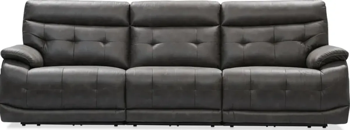 Beckett 3-Piece Dual-Power Reclining Sofa with 2 Reclining Seats - Charcoal