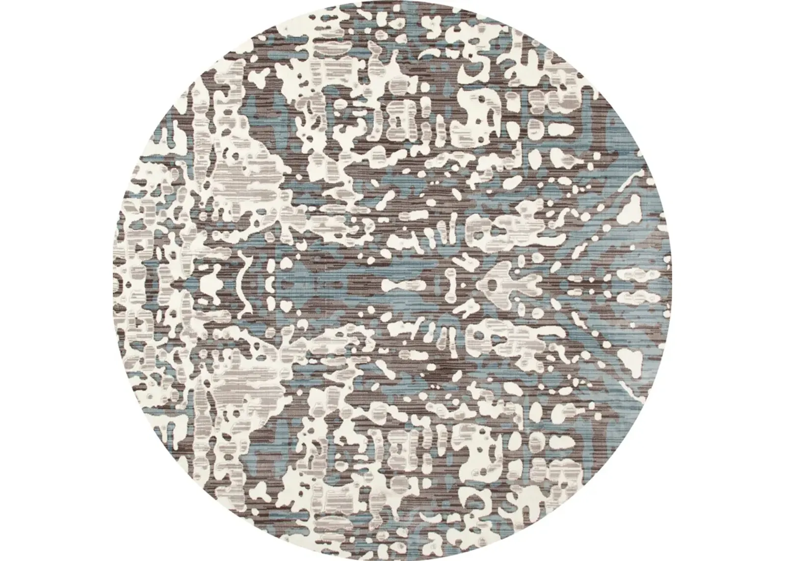 Titanium 5' Round Rug - Cream