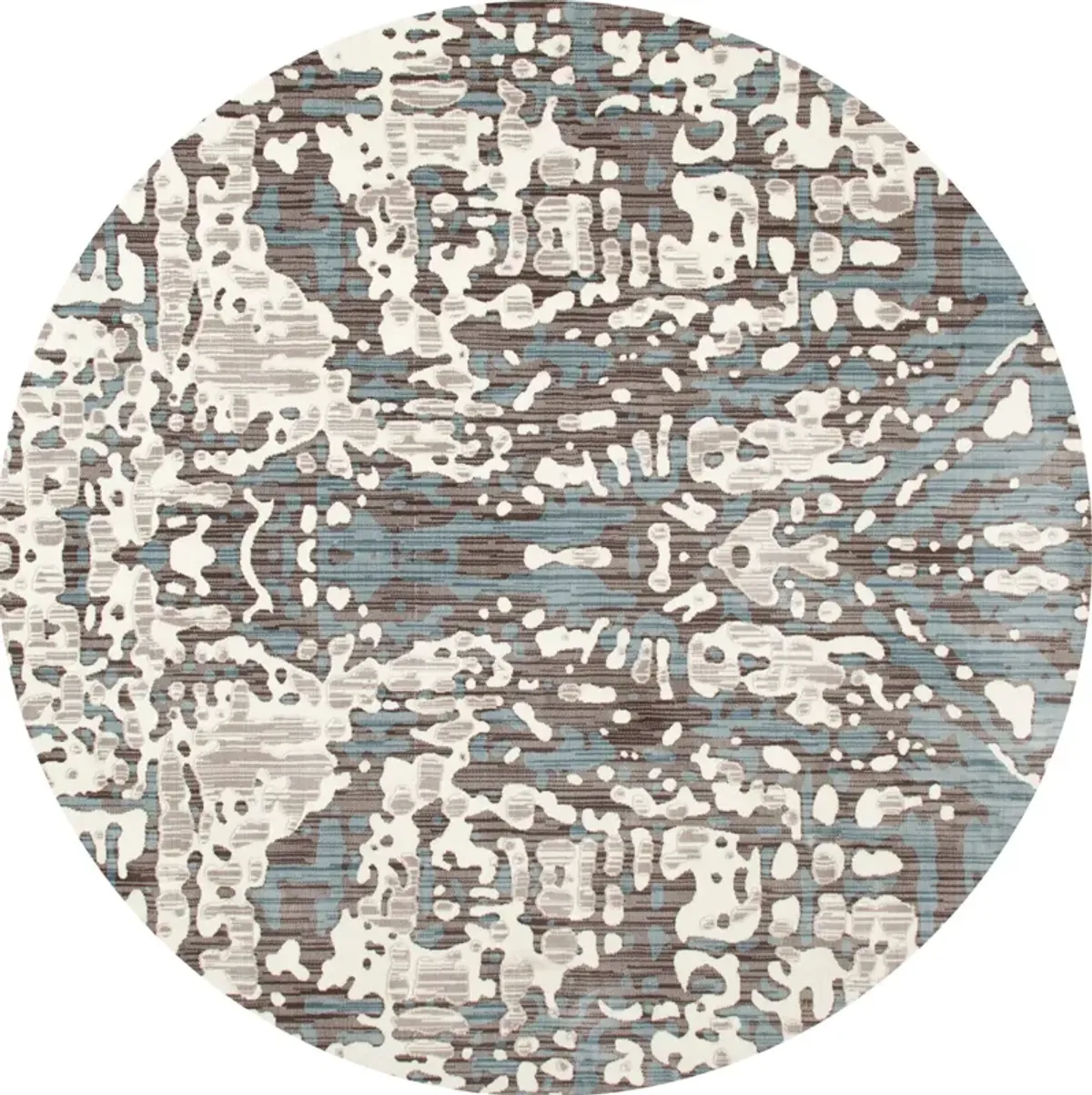 Titanium 5' Round Rug - Cream