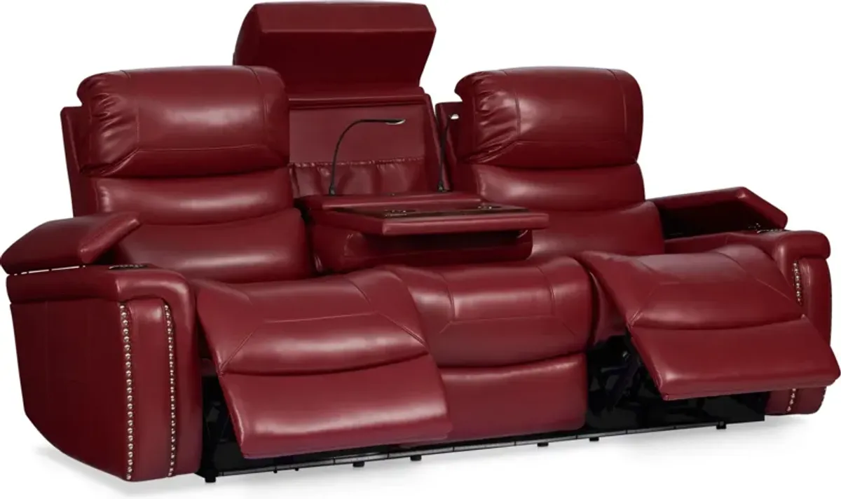 Jackson Triple-Power Reclining Sofa - Red