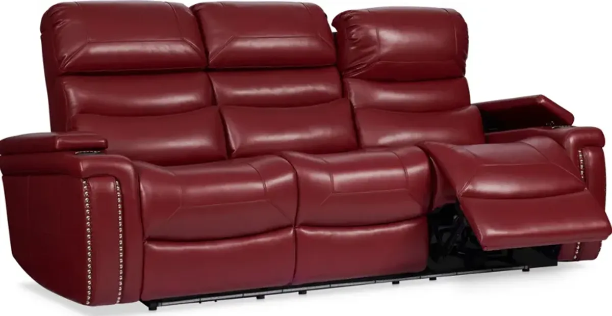 Jackson Triple-Power Reclining Sofa - Red