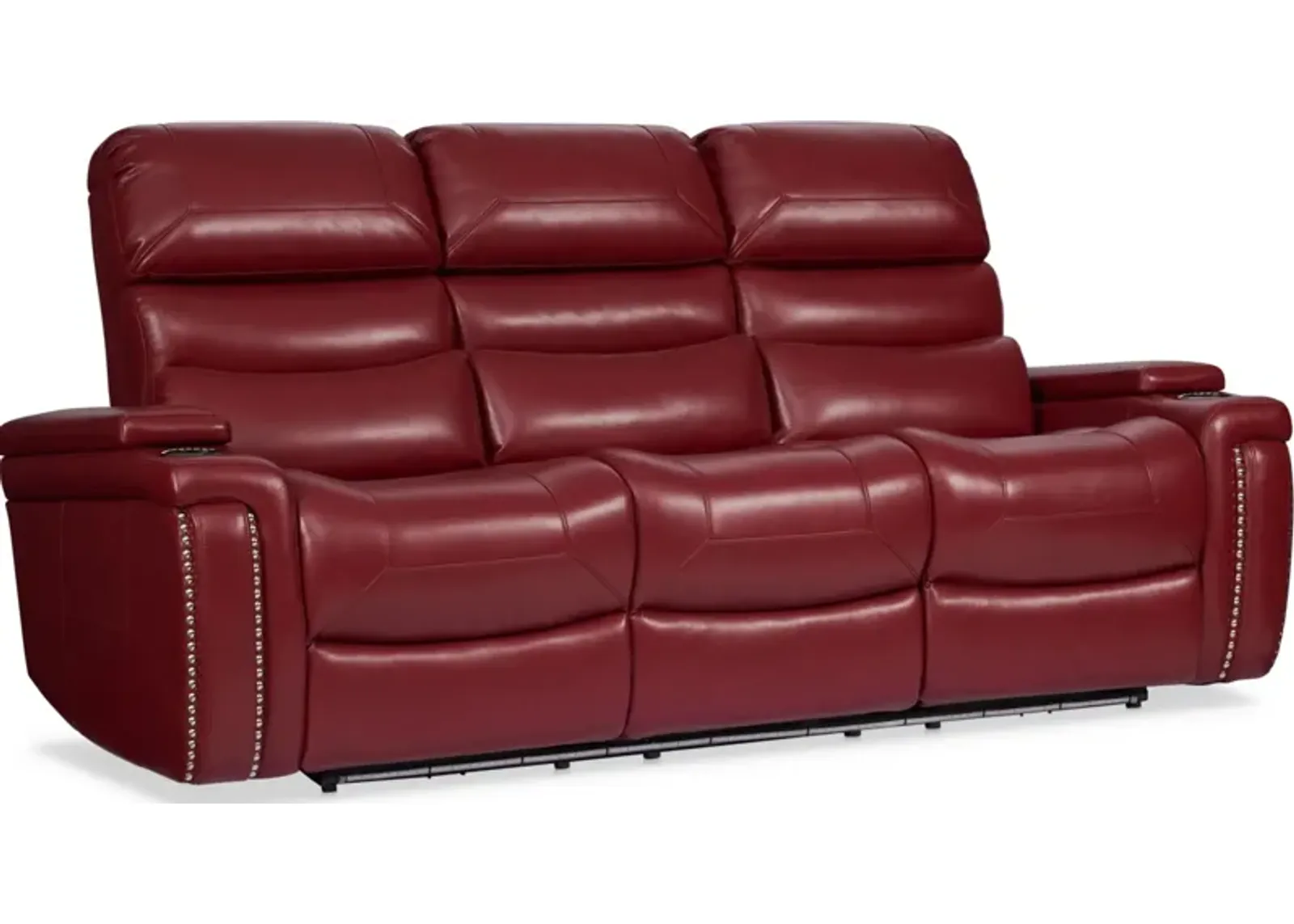 Jackson Triple-Power Reclining Sofa - Red