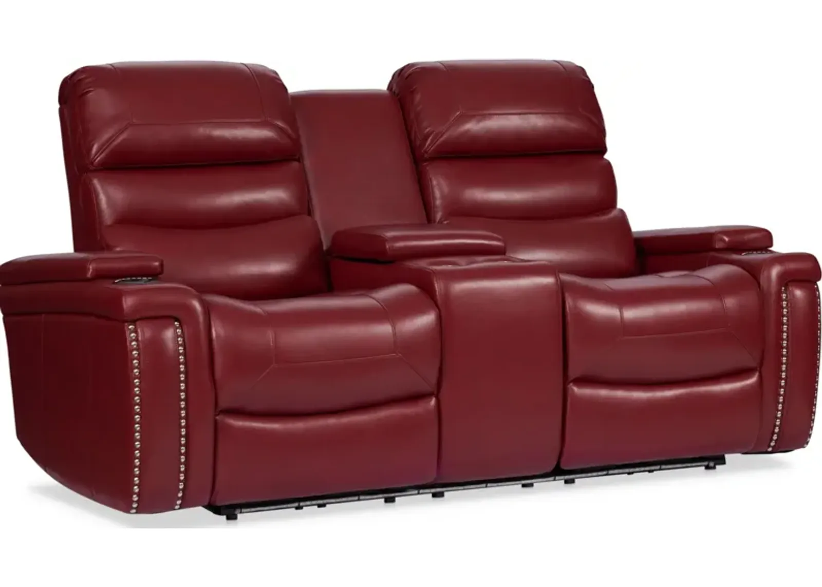 Jackson Triple-Power Reclining Loveseat - Red