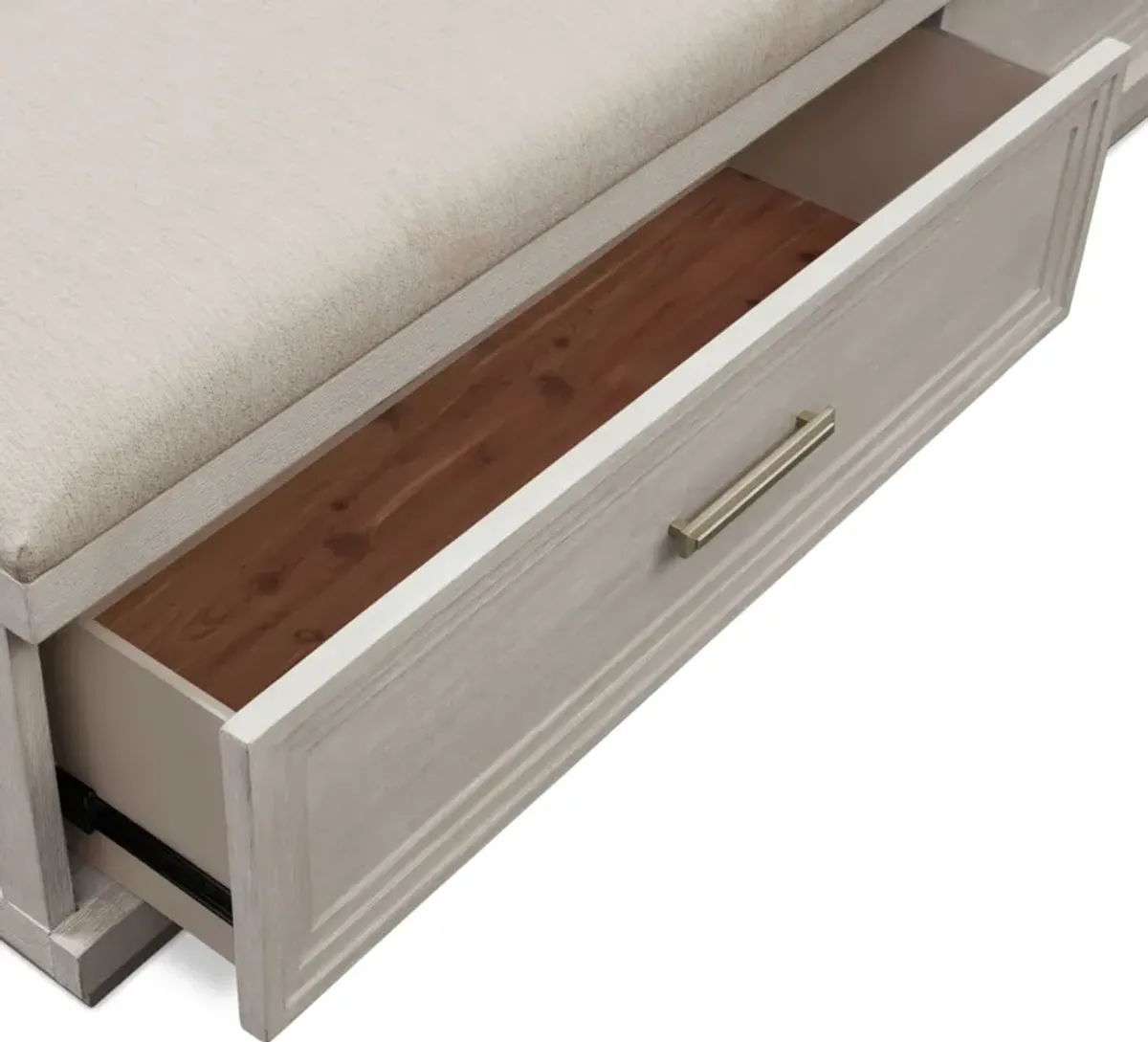 Arielle Queen Storage Bed - Parchment