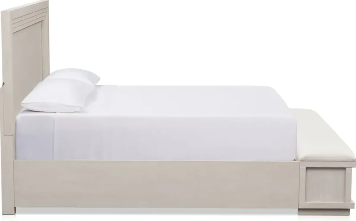 Arielle Queen Storage Bed - Parchment