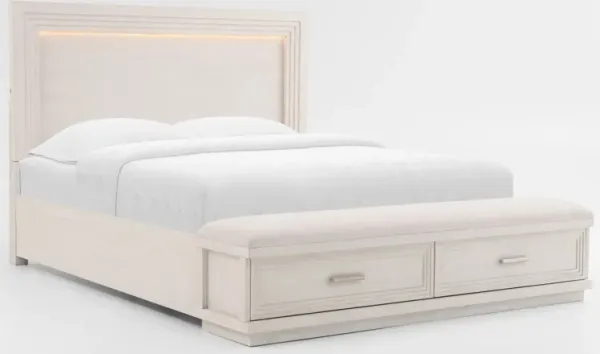 Arielle Queen Storage Bed - Parchment