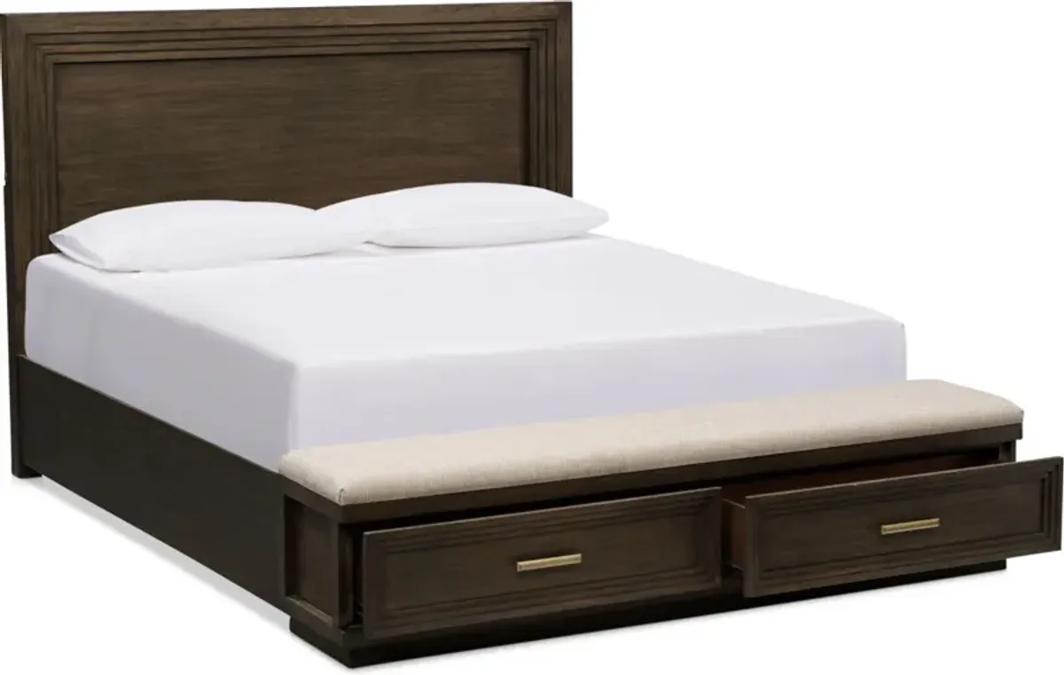 Arielle Queen Storage Bed - Tobacco