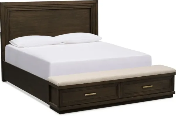 Arielle King Storage Bed - Tobacco