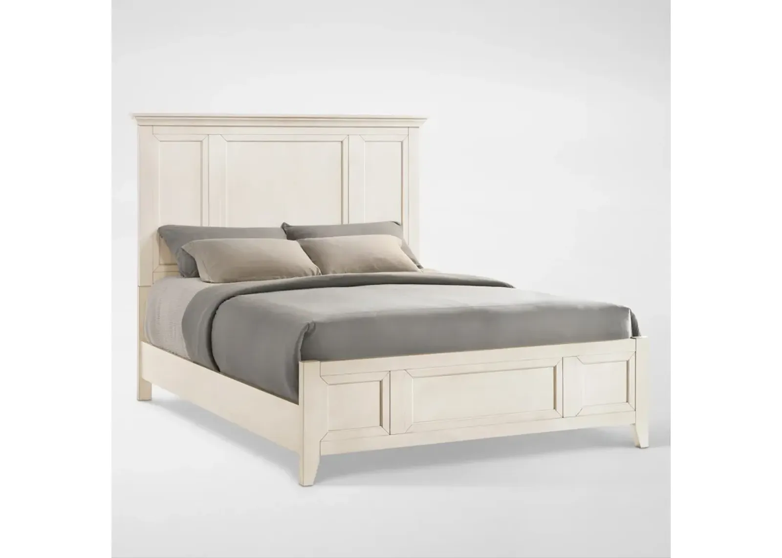 Lincoln Queen Panel Bed - White