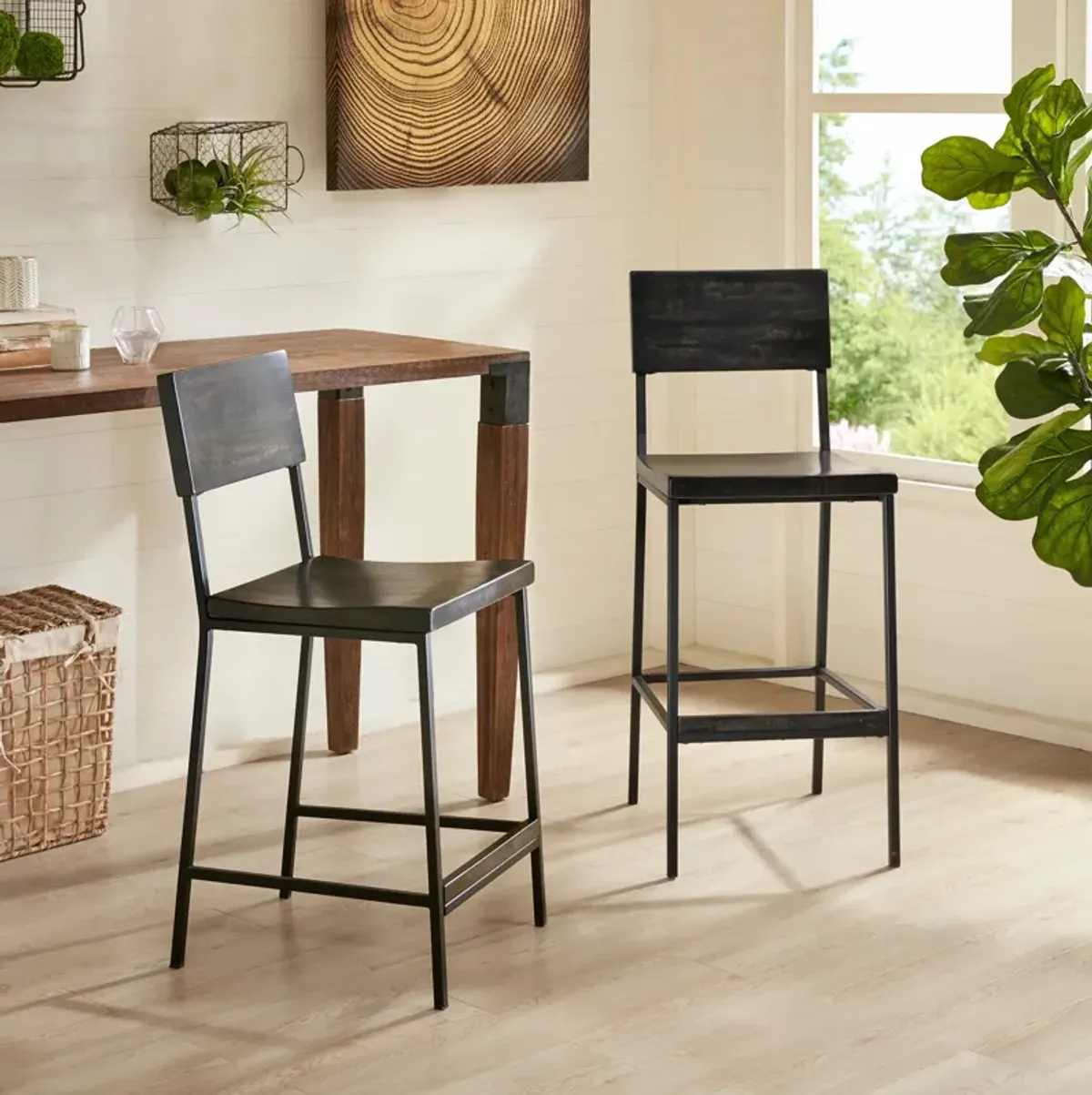 Benedict Counter-Height Stool - Black