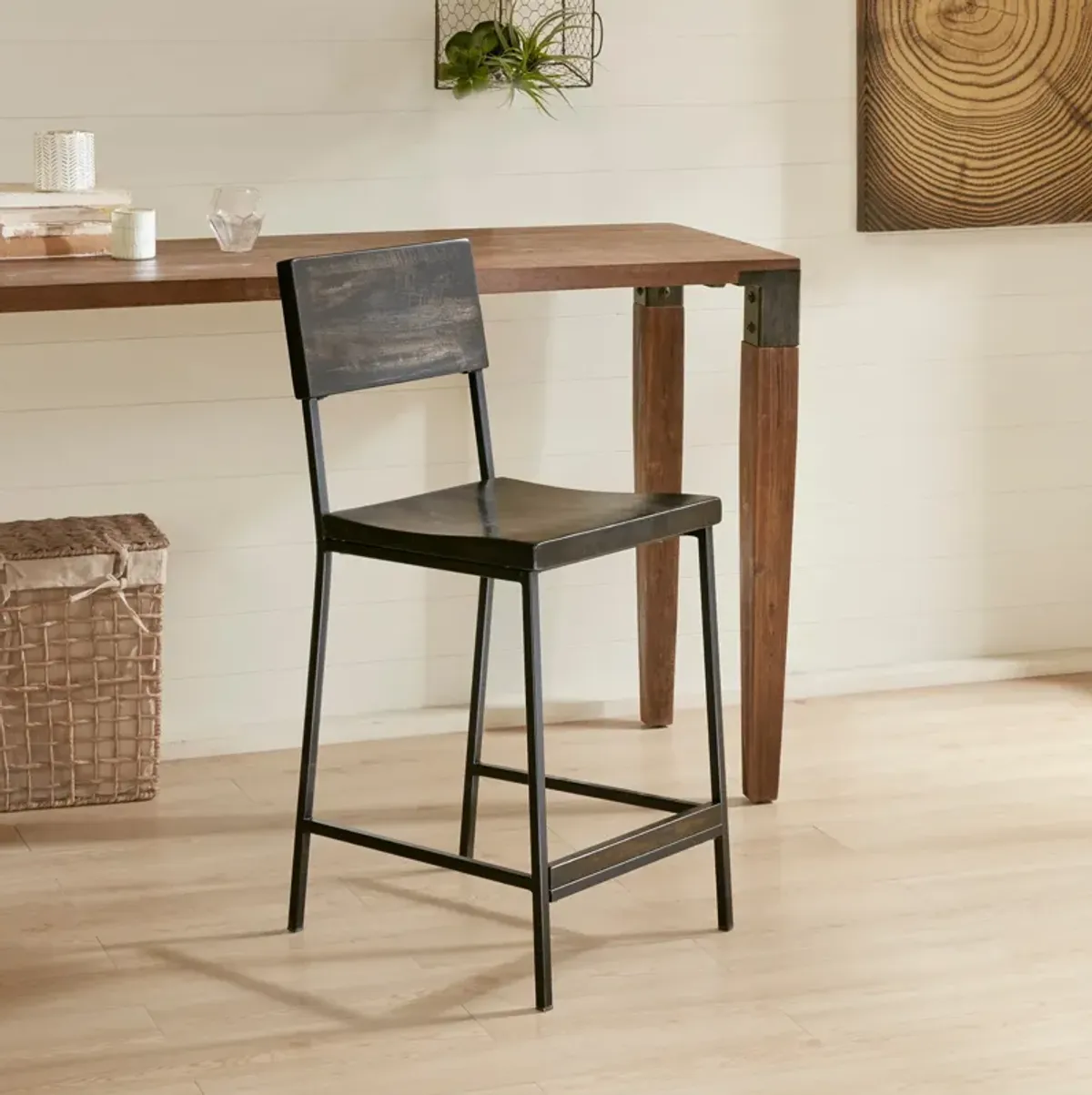 Benedict Counter-Height Stool - Black