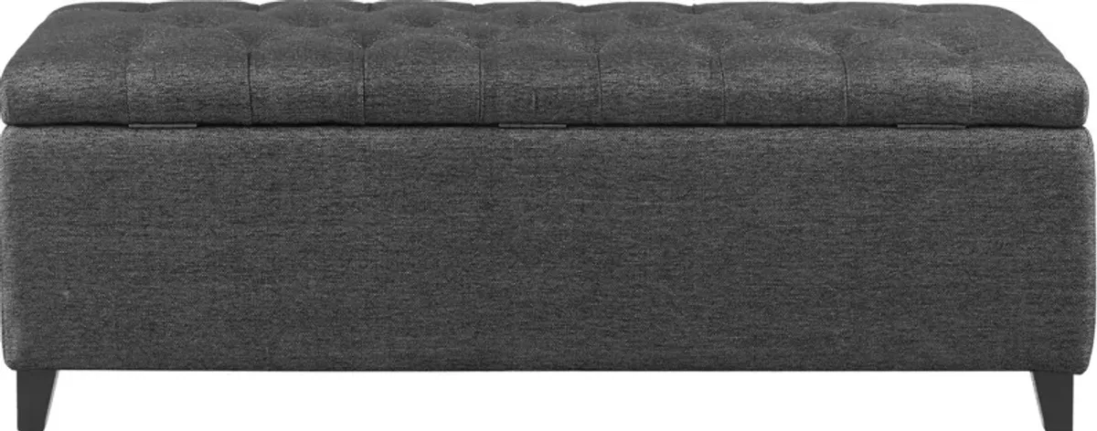 Wilmer Storage Bench - Charcoal