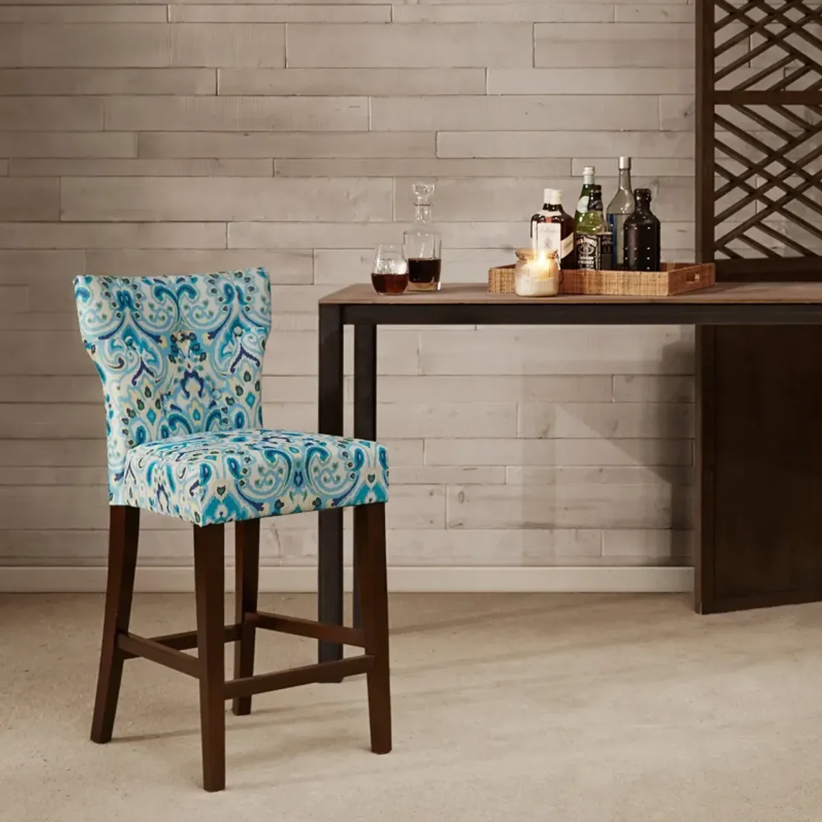 Prudence Counter-Height Stool - Blue