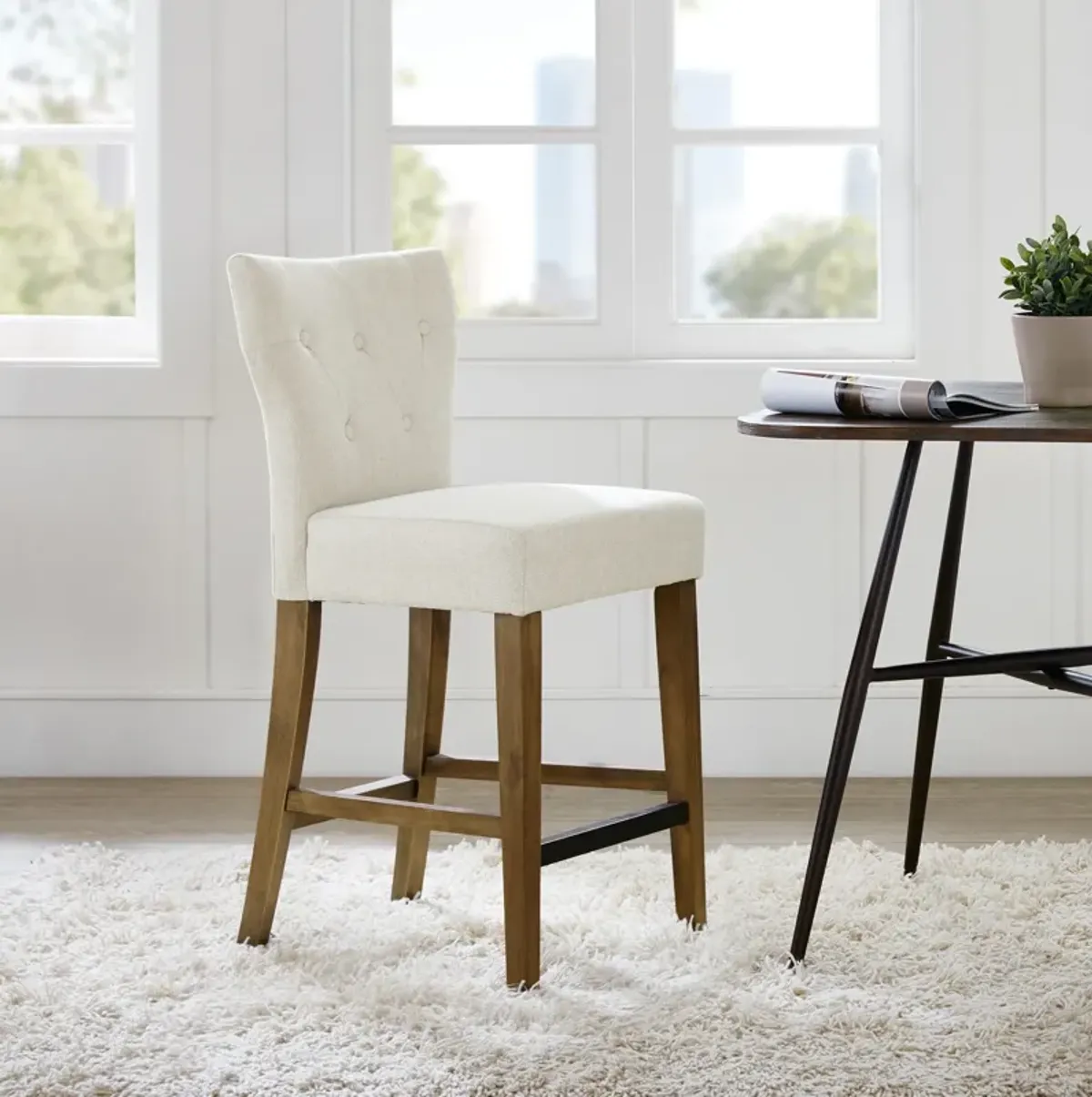 Prudence Counter-Height Stool - Cream