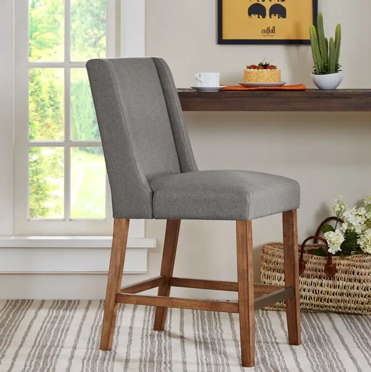 Rupert Counter-Height Stool - Gray