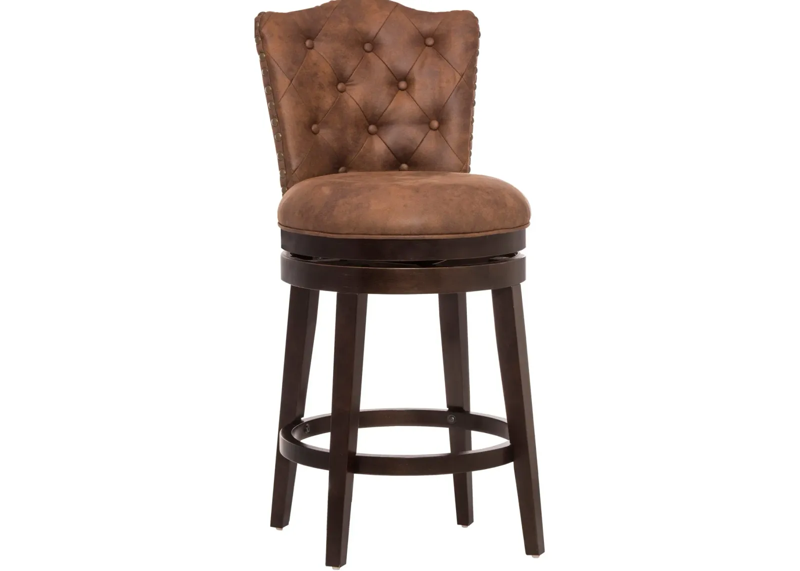 Naples Swivel Counter-Height Stool - Brown