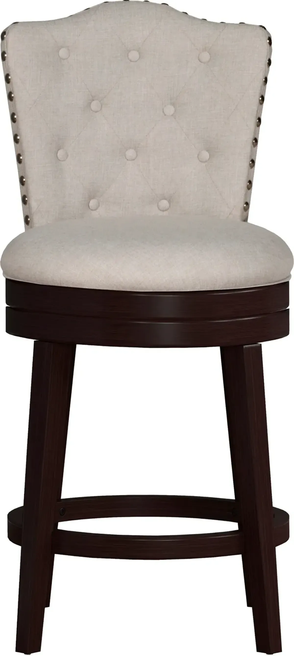 Naples Swivel Counter-Height Stool - Beige