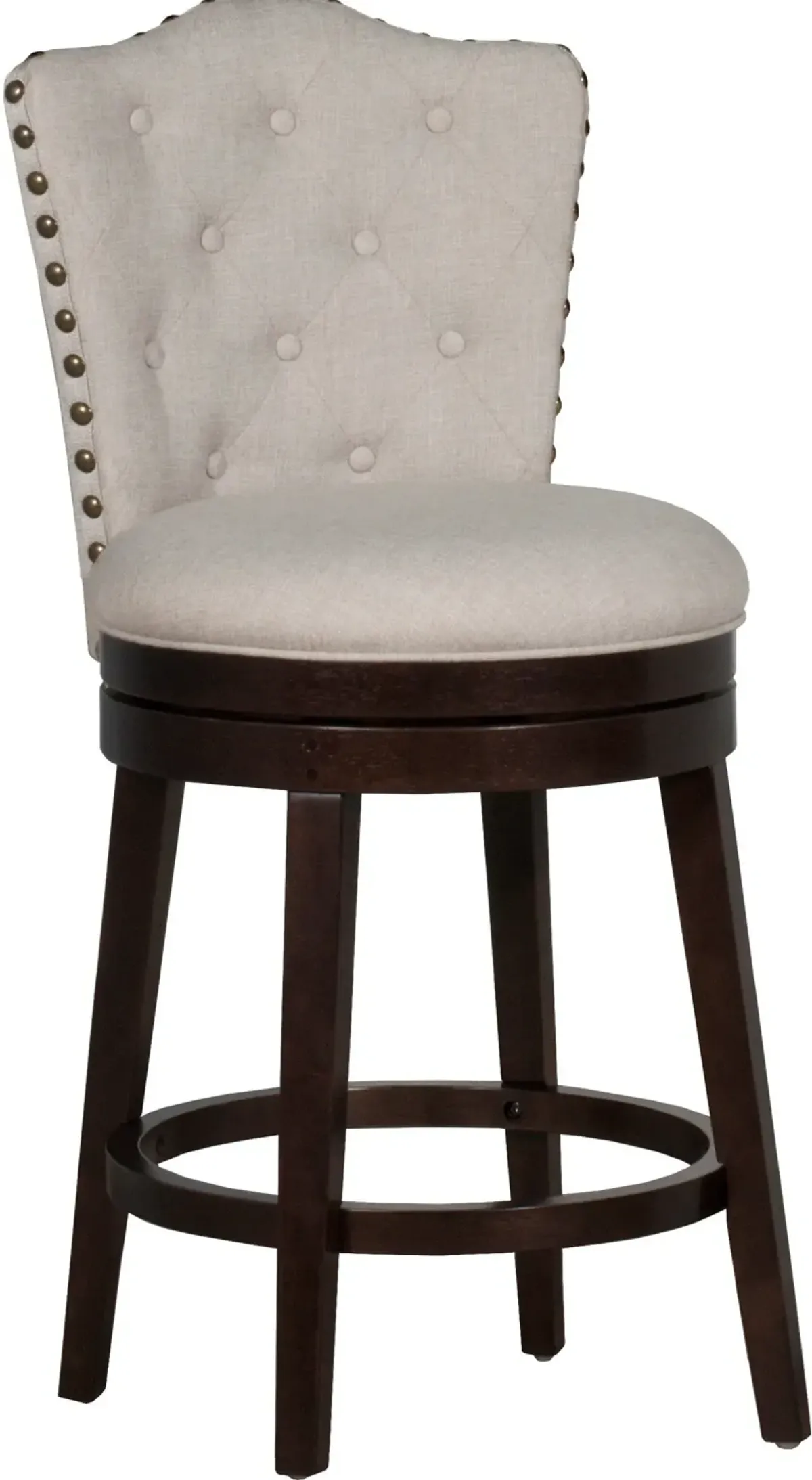 Naples Swivel Counter-Height Stool - Beige