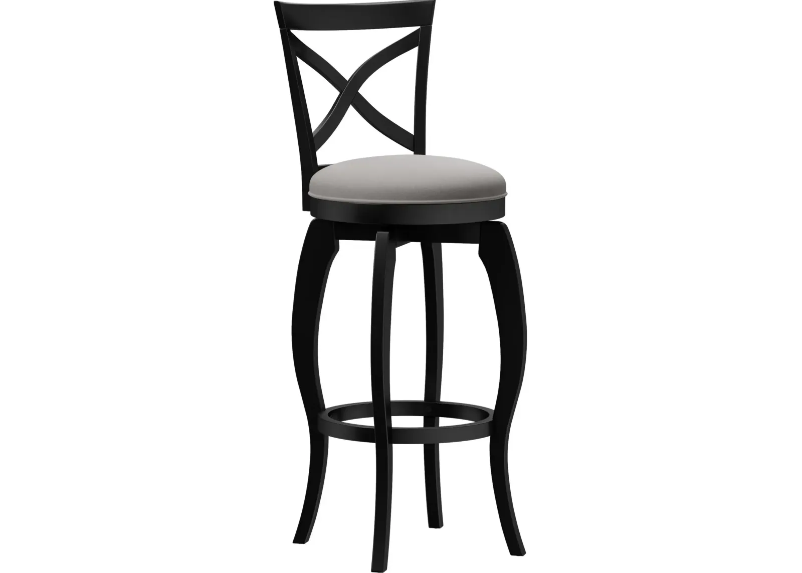 Positano Swivel Bar Stool - Black