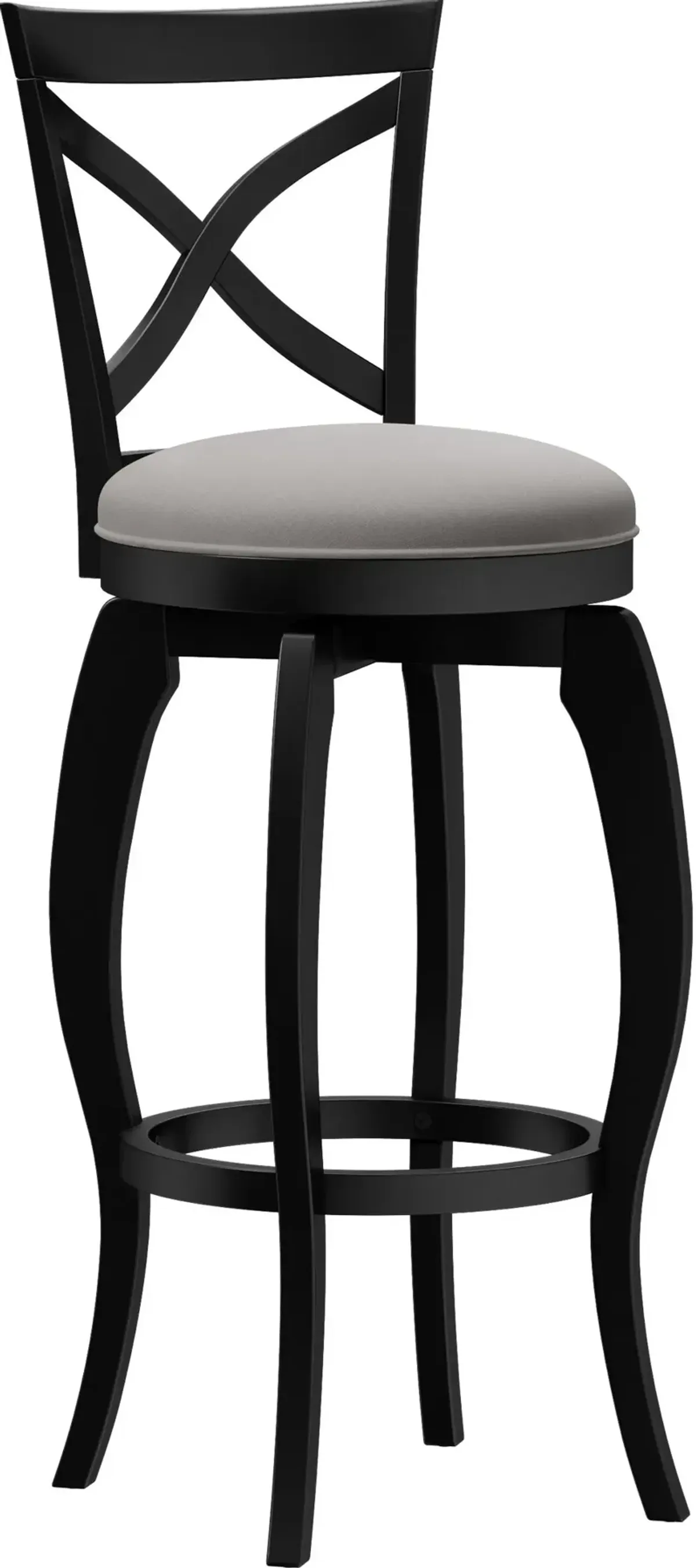 Positano Swivel Bar Stool - Black