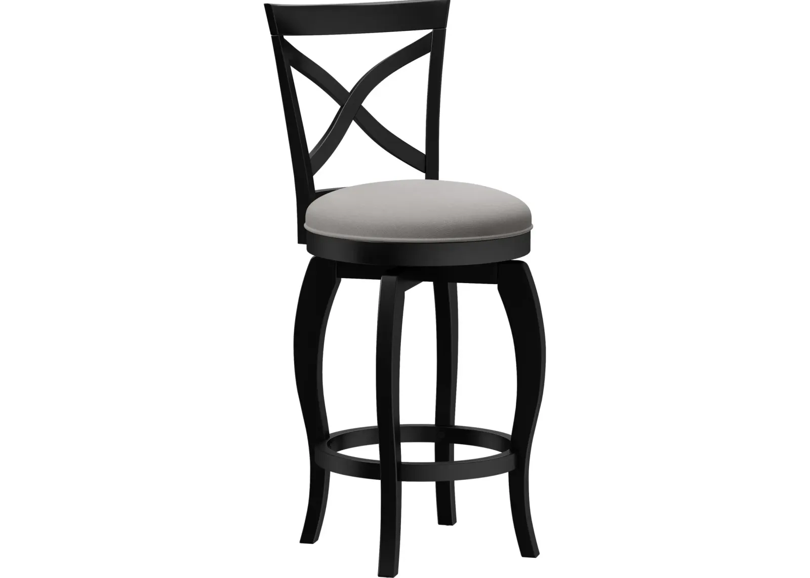 Positano Swivel Counter-Height Stool - Black