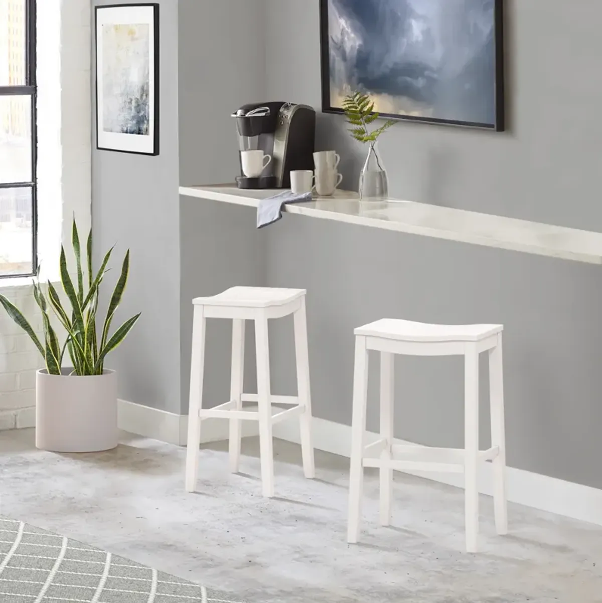 Verona Bar Stool - White