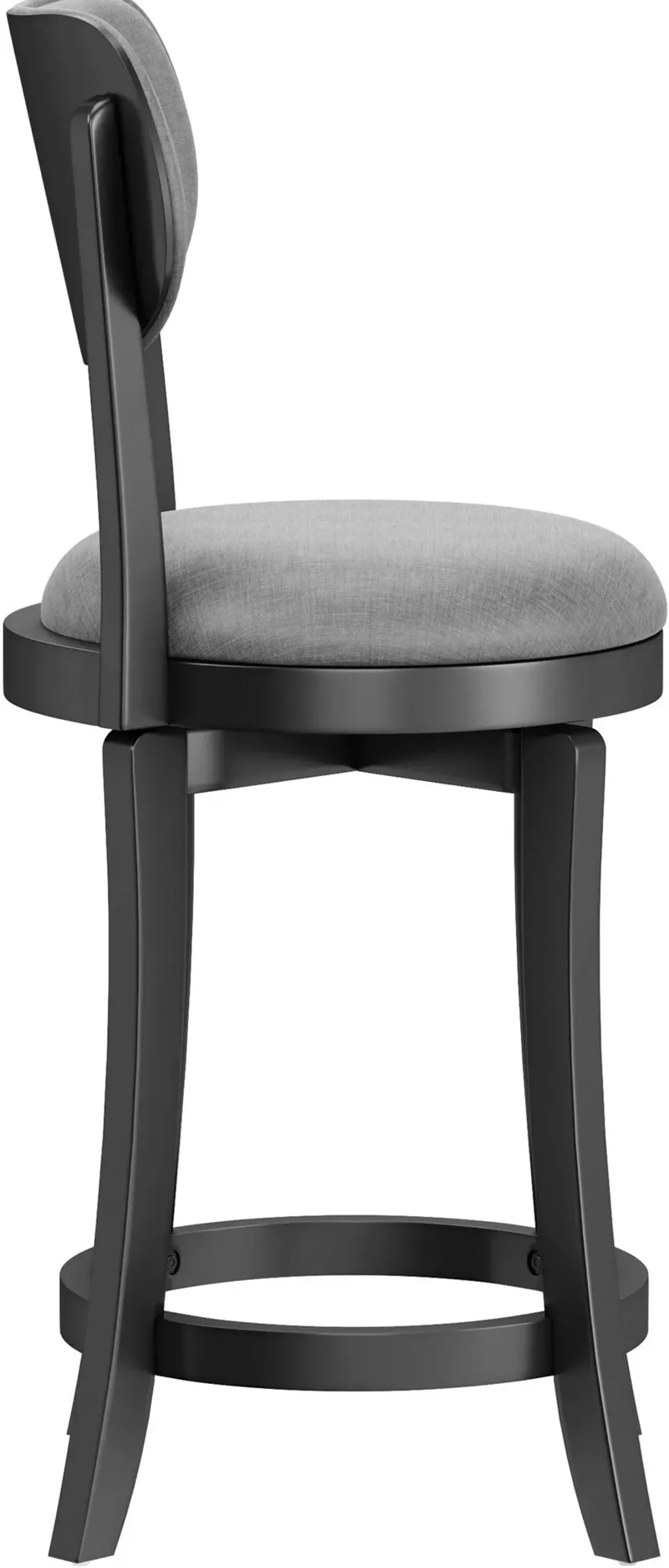 Bari Swivel Counter-Height Stool - Black