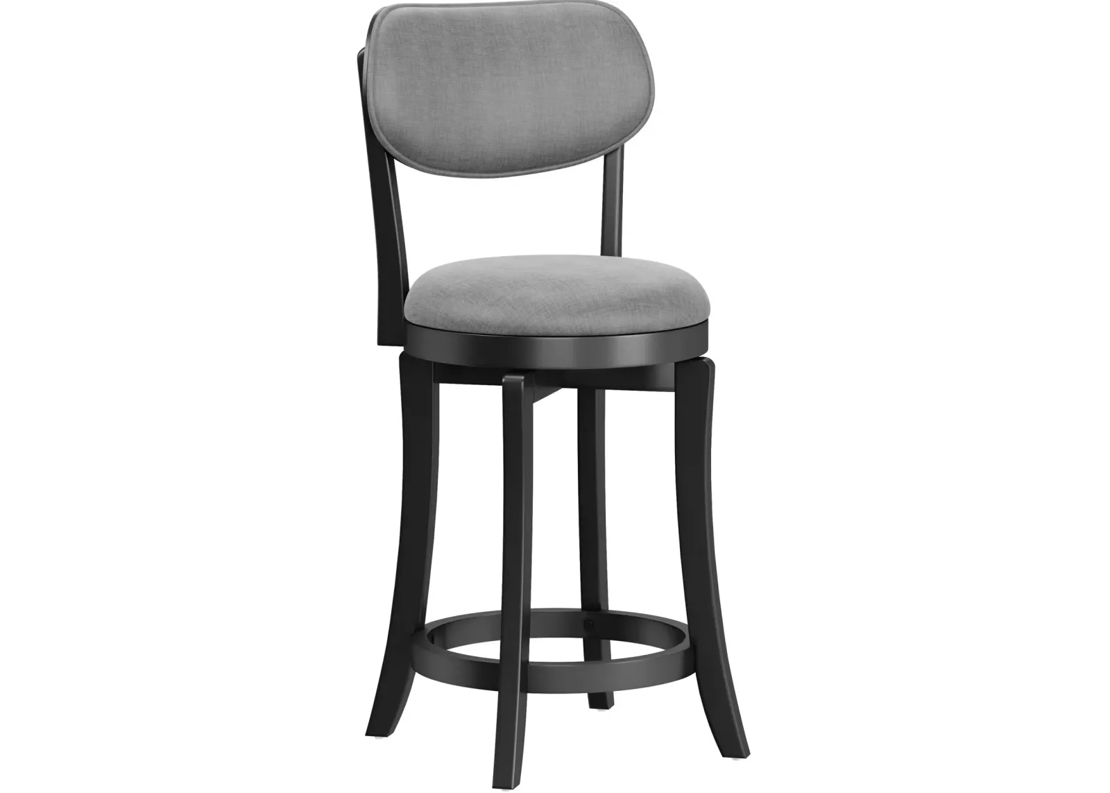 Bari Swivel Counter-Height Stool - Black