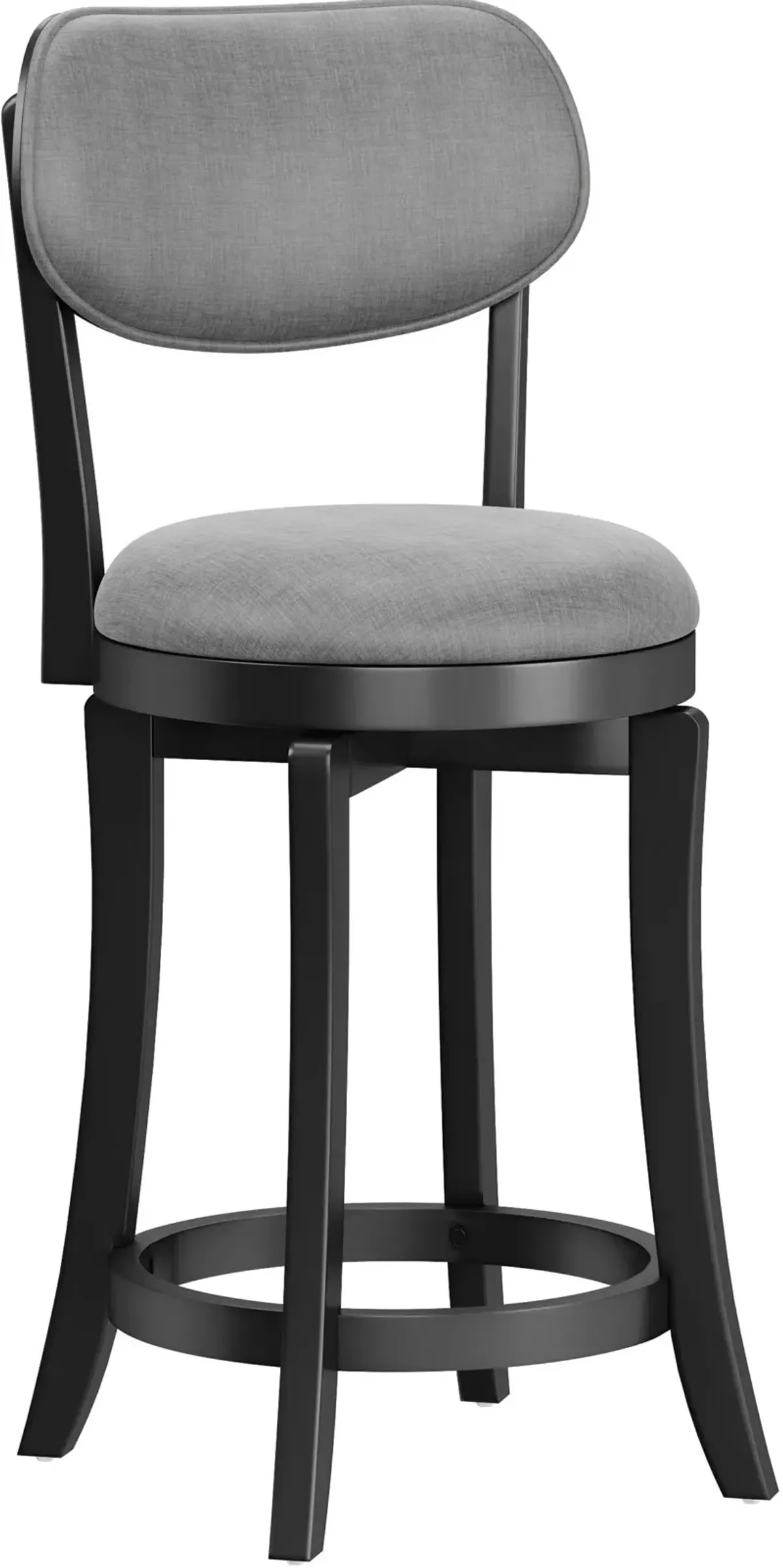 Bari Swivel Counter-Height Stool - Black