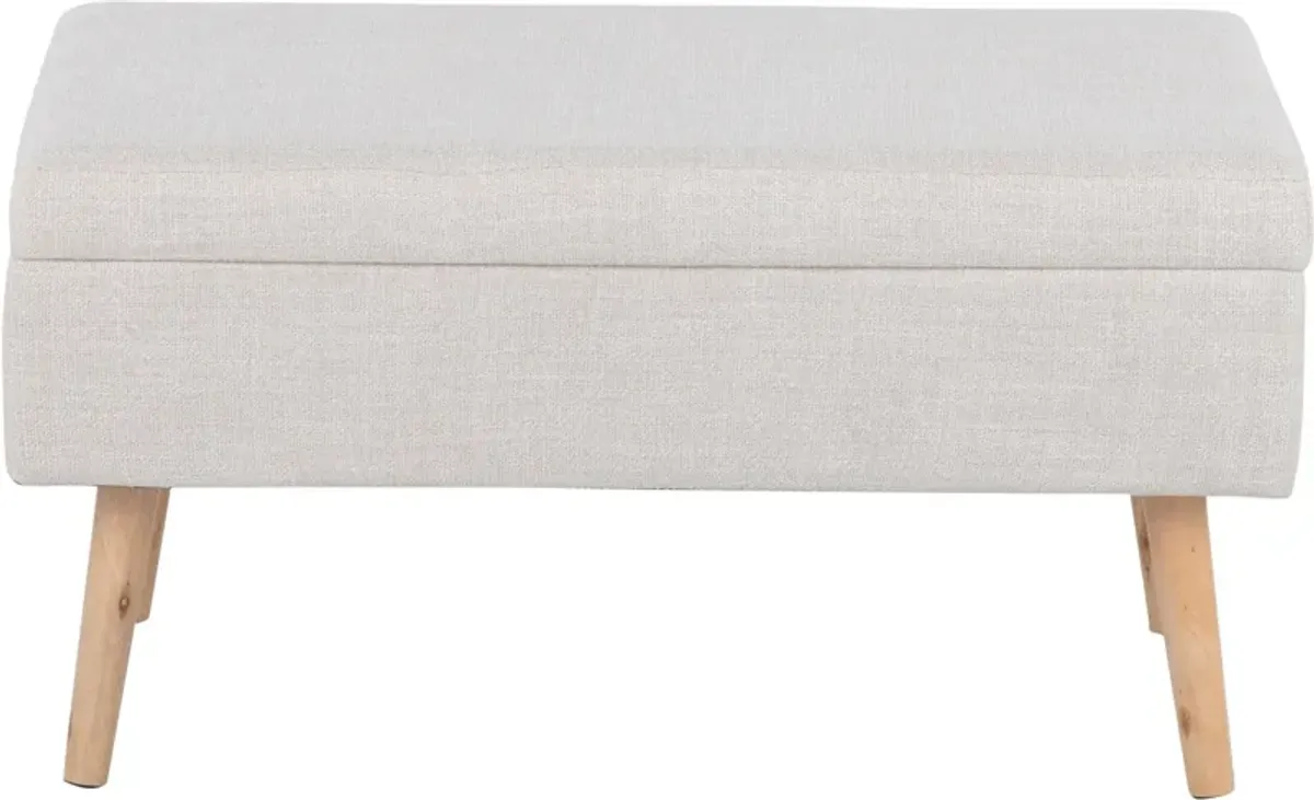 Lyon Storage Bench - Natural/Beige