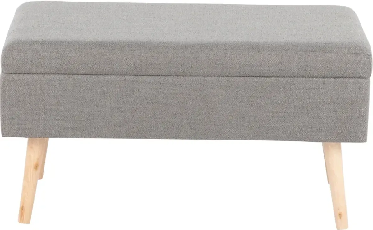 Lyon Storage Bench - Natural/Gray