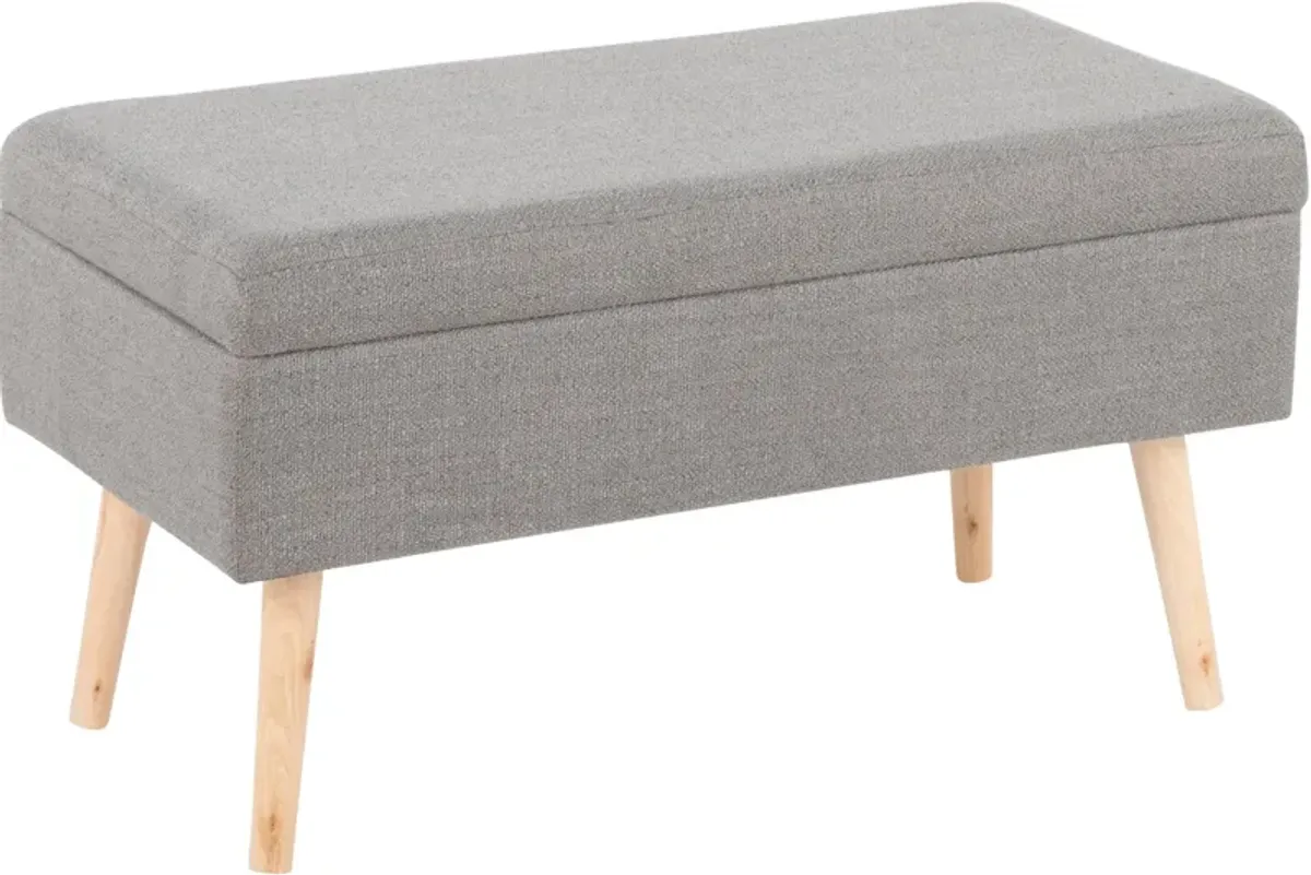 Lyon Storage Bench - Natural/Gray