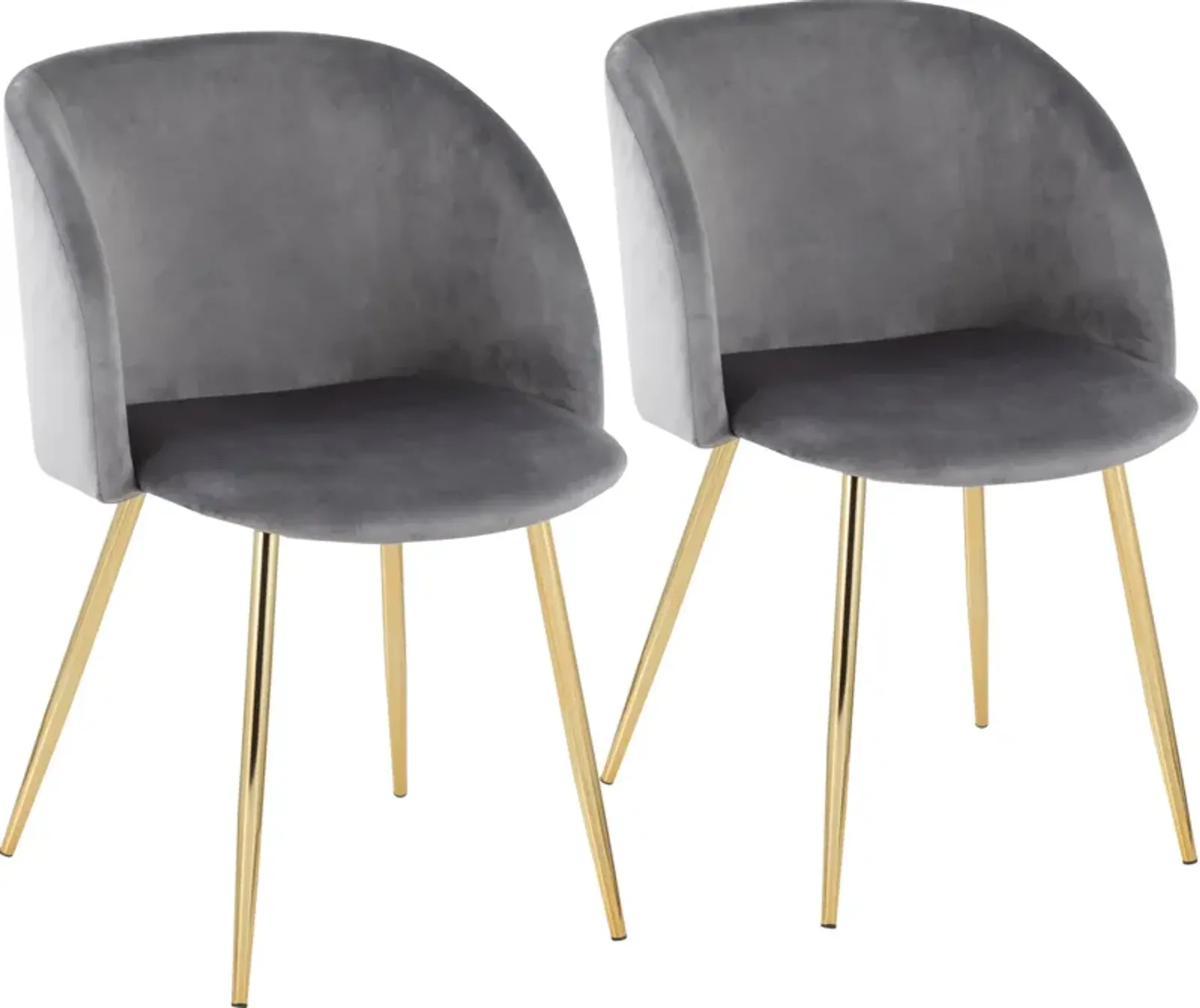 Hermione Set of 2 Dining Chairs - Gold/Silver