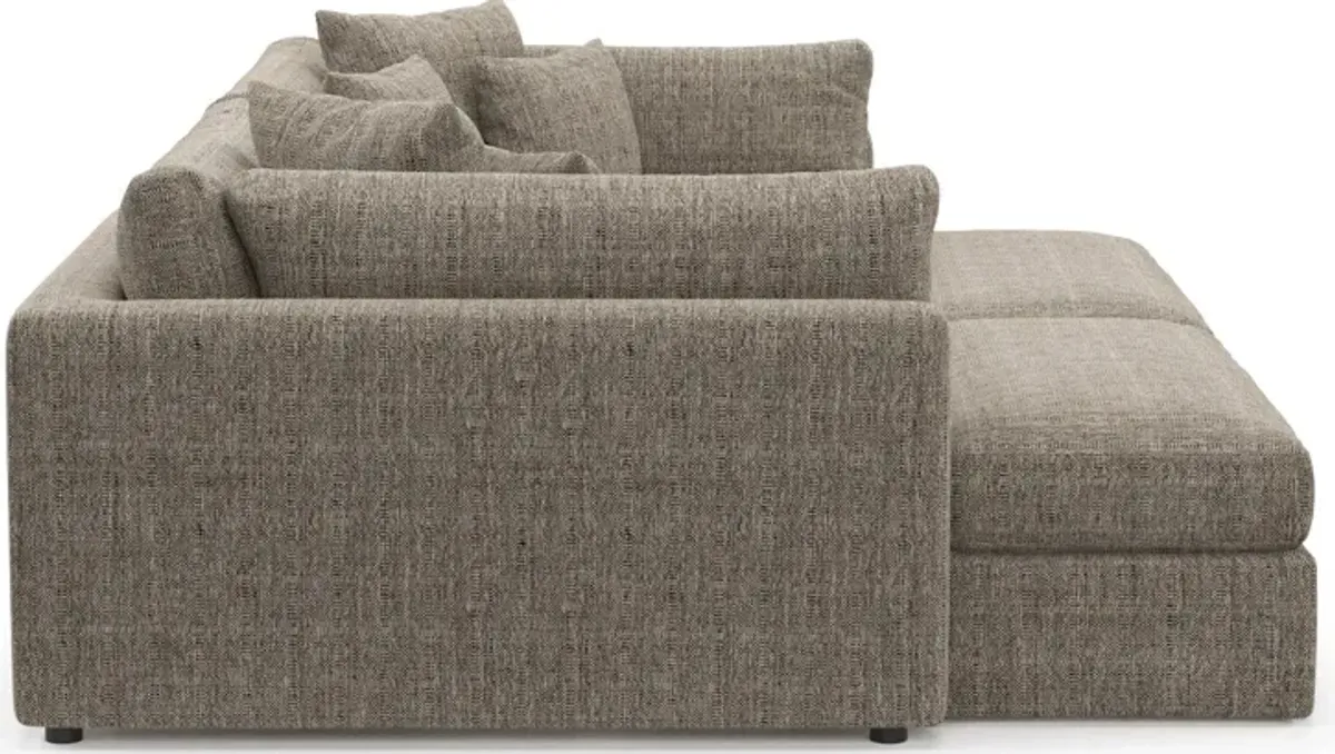 Haven Foam Comfort 2-Piece Media Sofa and 2 Ottomans -  Mason Flint