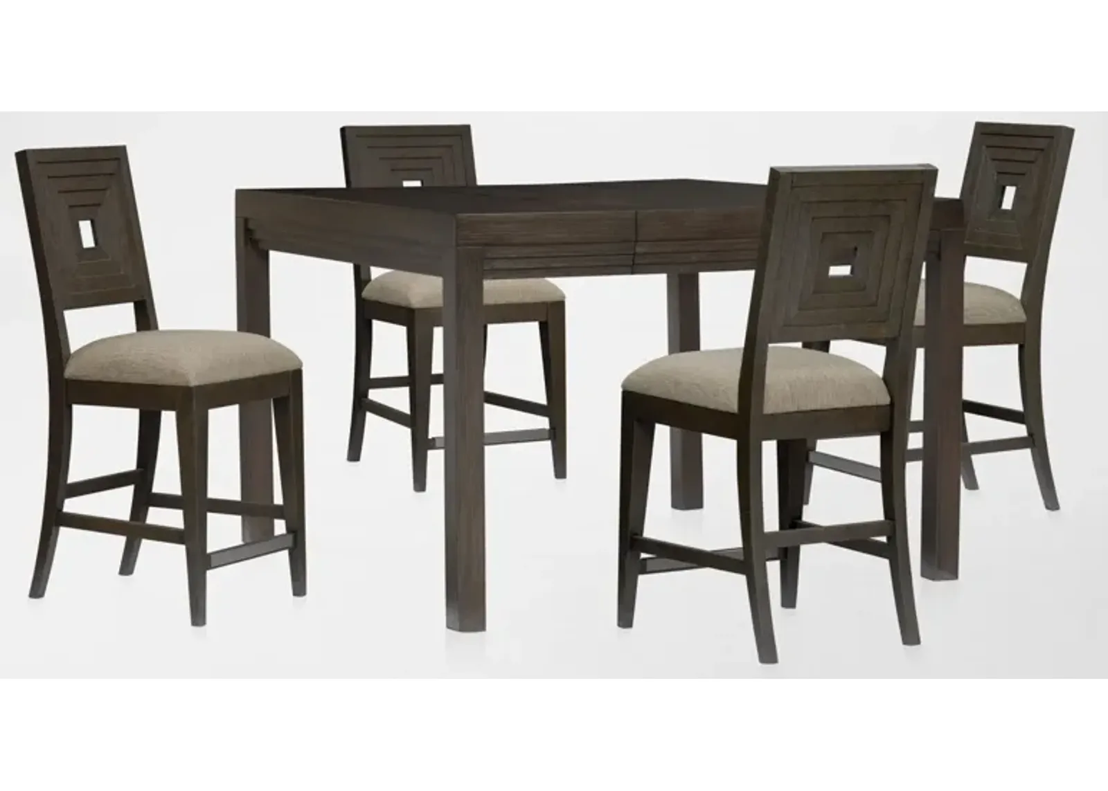 Arielle Counter-Height Extendable Dining Table and 4 Counter-Height Stools - Tobacco