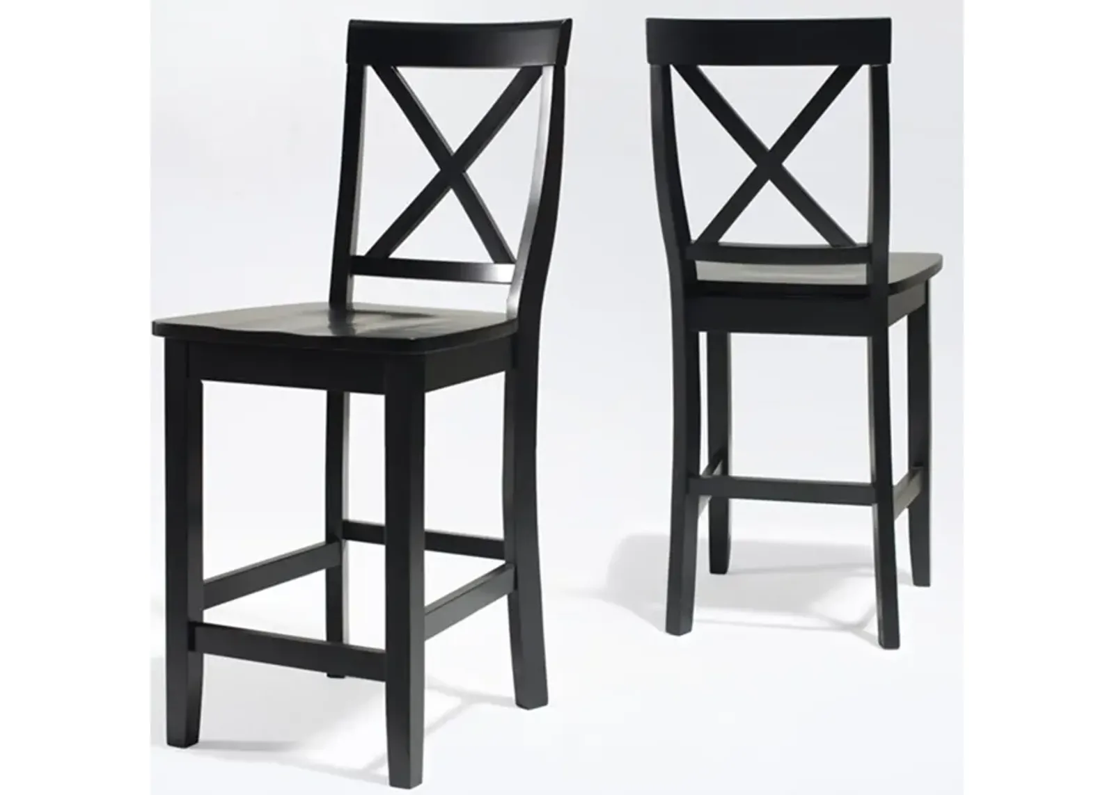 Kempton Set of 2 Counter-Height Stools - Black