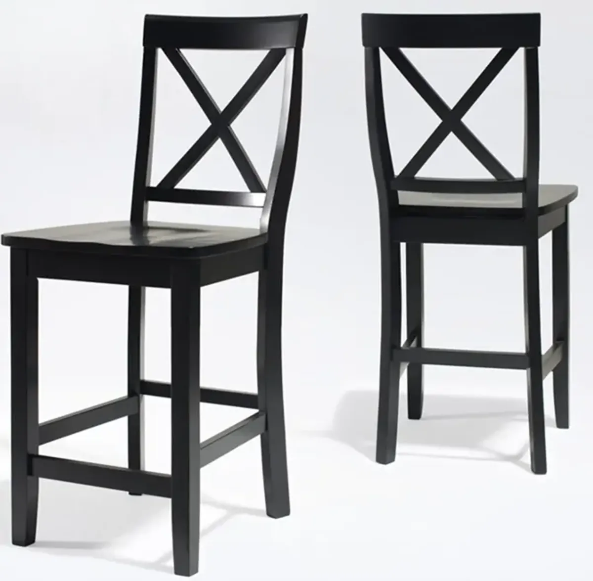 Kempton Set of 2 Counter-Height Stools - Black