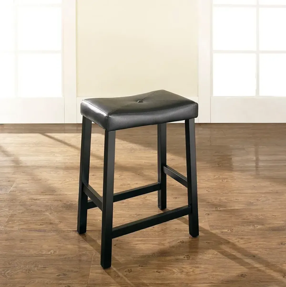 Truman Set of 2 Counter-Height Stools - Black