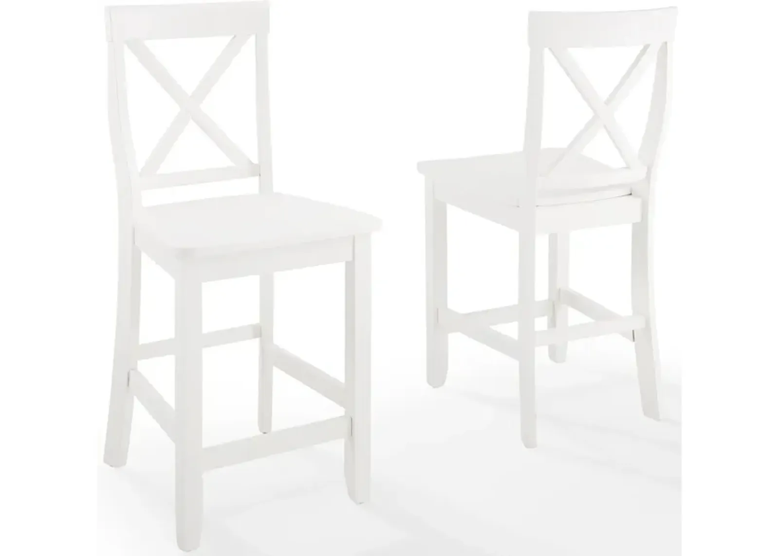 Kempton Set of 2 Counter-Height Stools - White