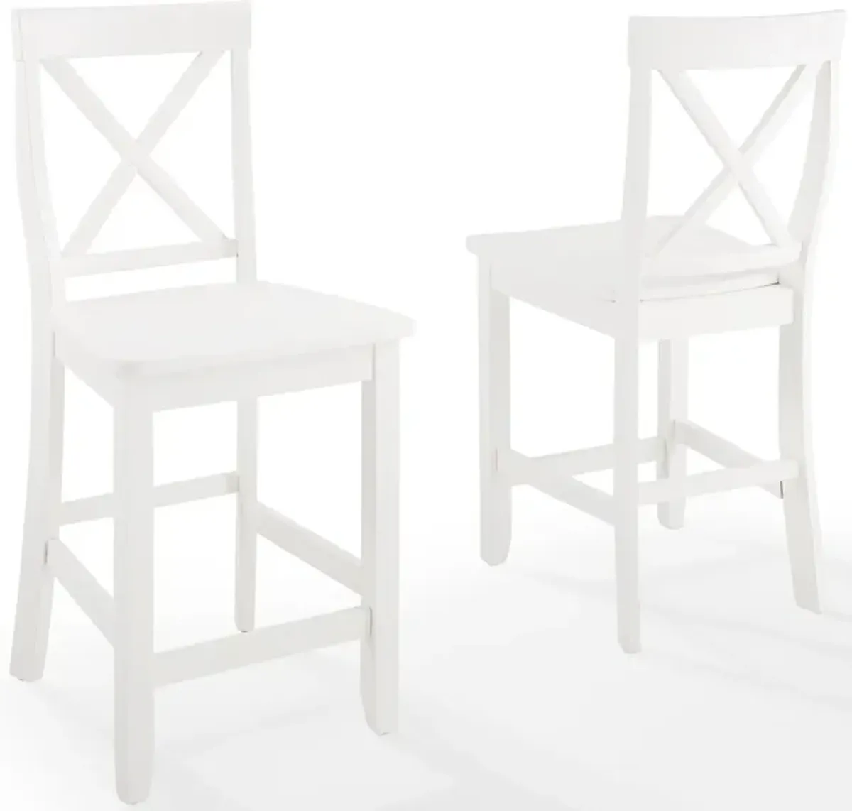 Kempton Set of 2 Counter-Height Stools - White