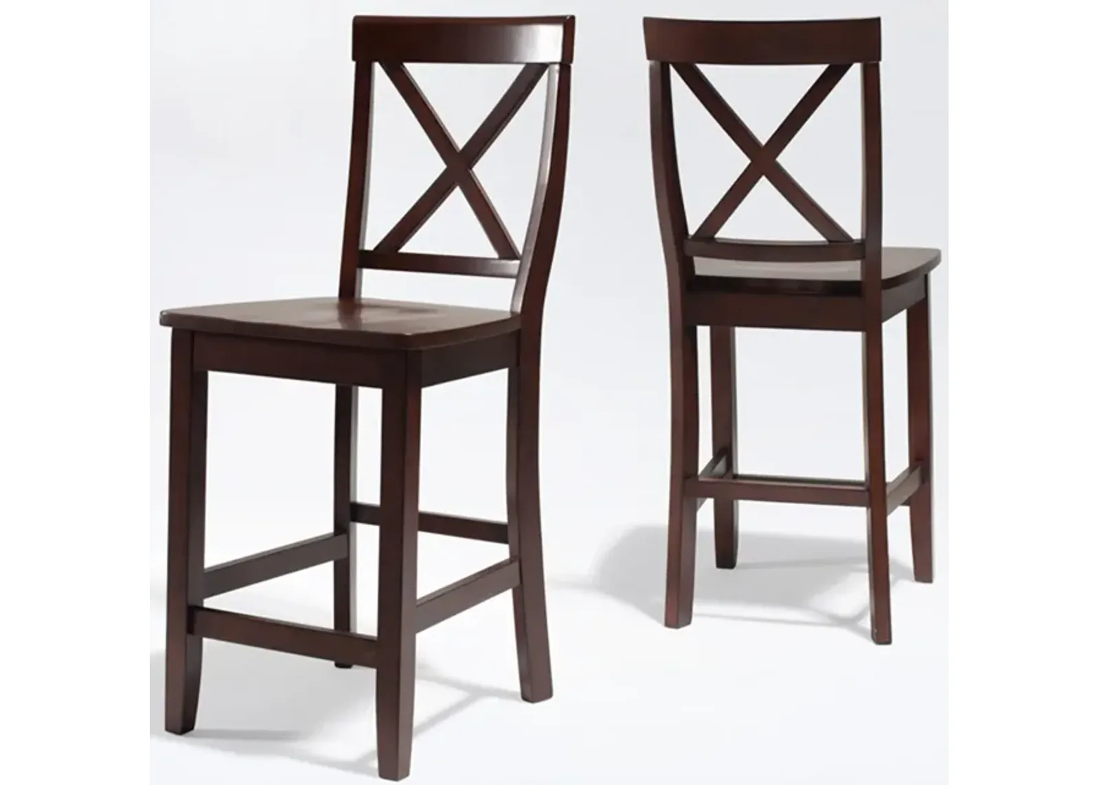 Kempton Set of 2 Counter-Height Stools - Brown