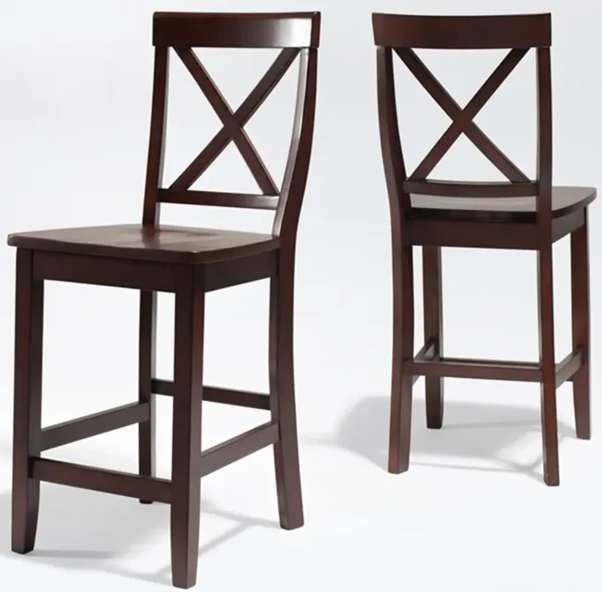 Kempton Set of 2 Counter-Height Stools - Brown