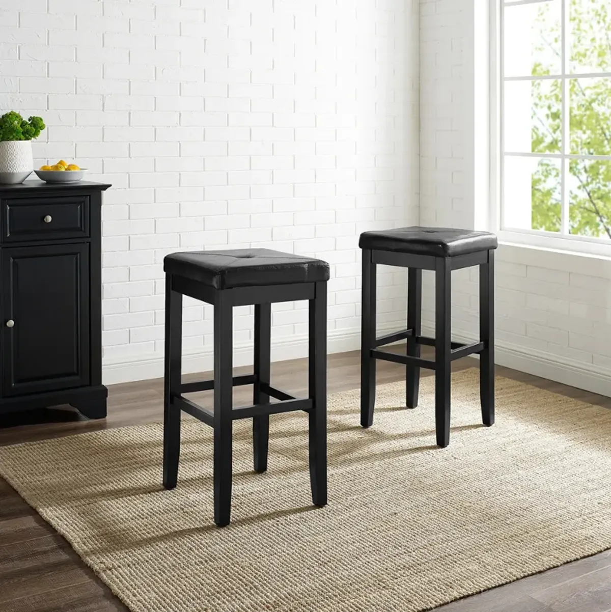 Bodega Set of 2 Bar Stools - Black