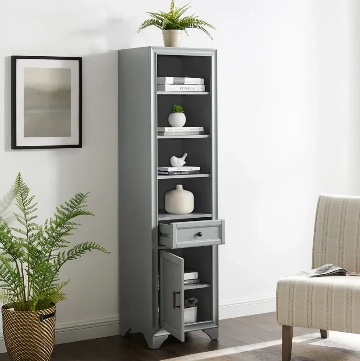 Pierre Linen Cabinet - Gray