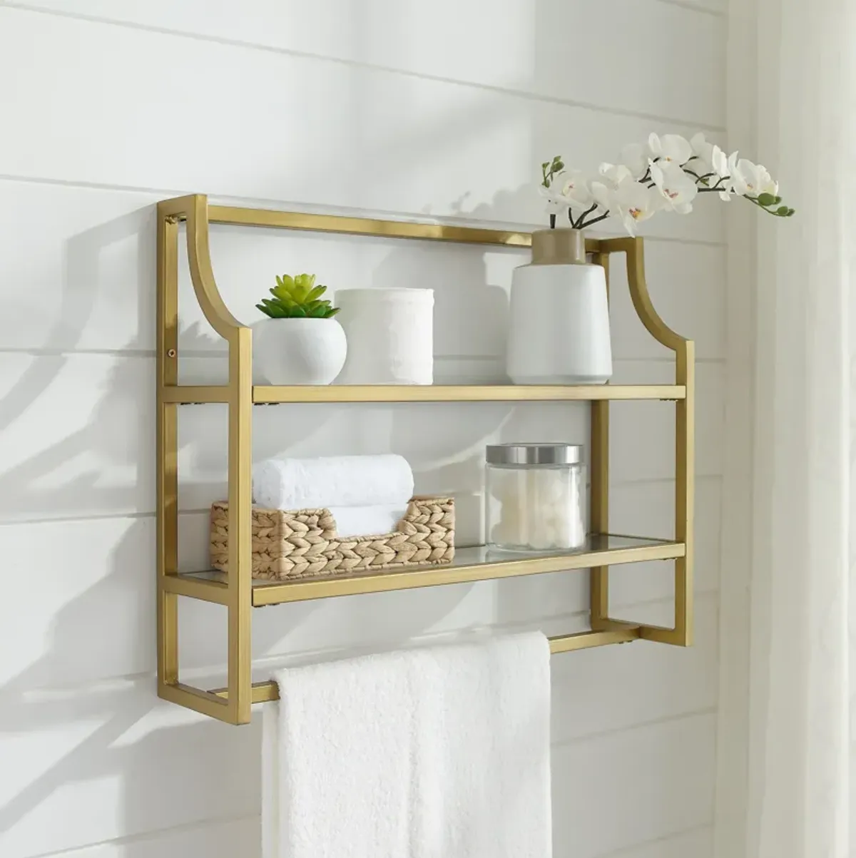 Shea Wall Shelf - Gold