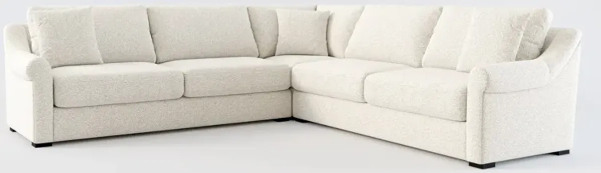 Bowery Foam Comfort 3-Piece Sectional - Muse Stone