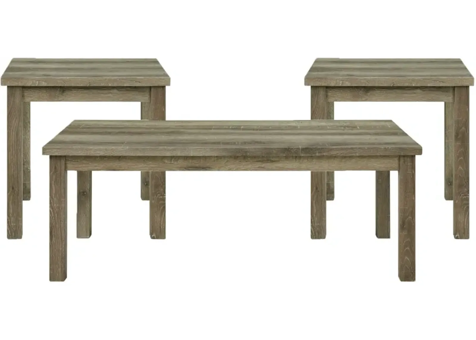 Mirabelle Lift-Top Coffee Table and 2 Side Tables - Oak