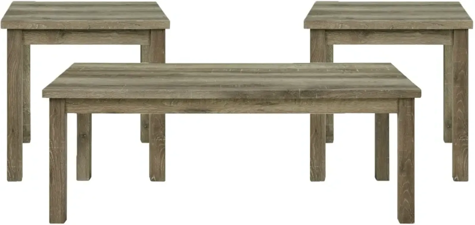 Mirabelle Lift-Top Coffee Table and 2 Side Tables - Oak